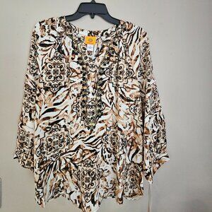 Ruby Road Animal Medallion Shirt